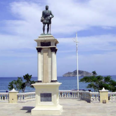 Monumento a Rodrigo de Bastidas en Santa Marta