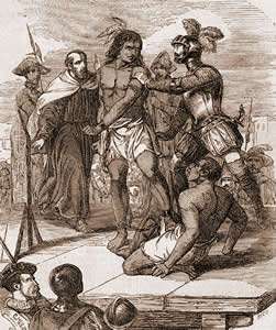 Caupolicán en manos de los españoles