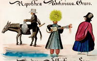 República Boliviana. Oruro. Aguadero.Solilunita. Señora