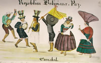 “República Boliviana. Paz. Carnabal”
