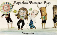 República Boliviana. Paz. Danzantes