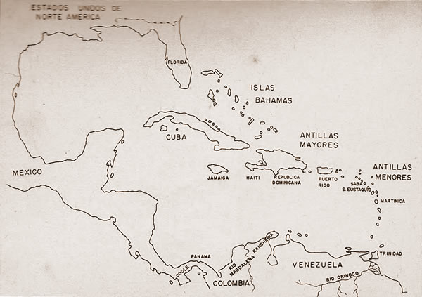 Fig.1: Mapa del Caribe